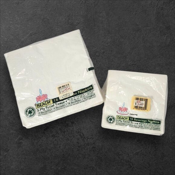 Vintage Disney Baby’s First Birthday Mickey Mouse Napkins Set of 2 1984 Licensed - Picture 2 of 8